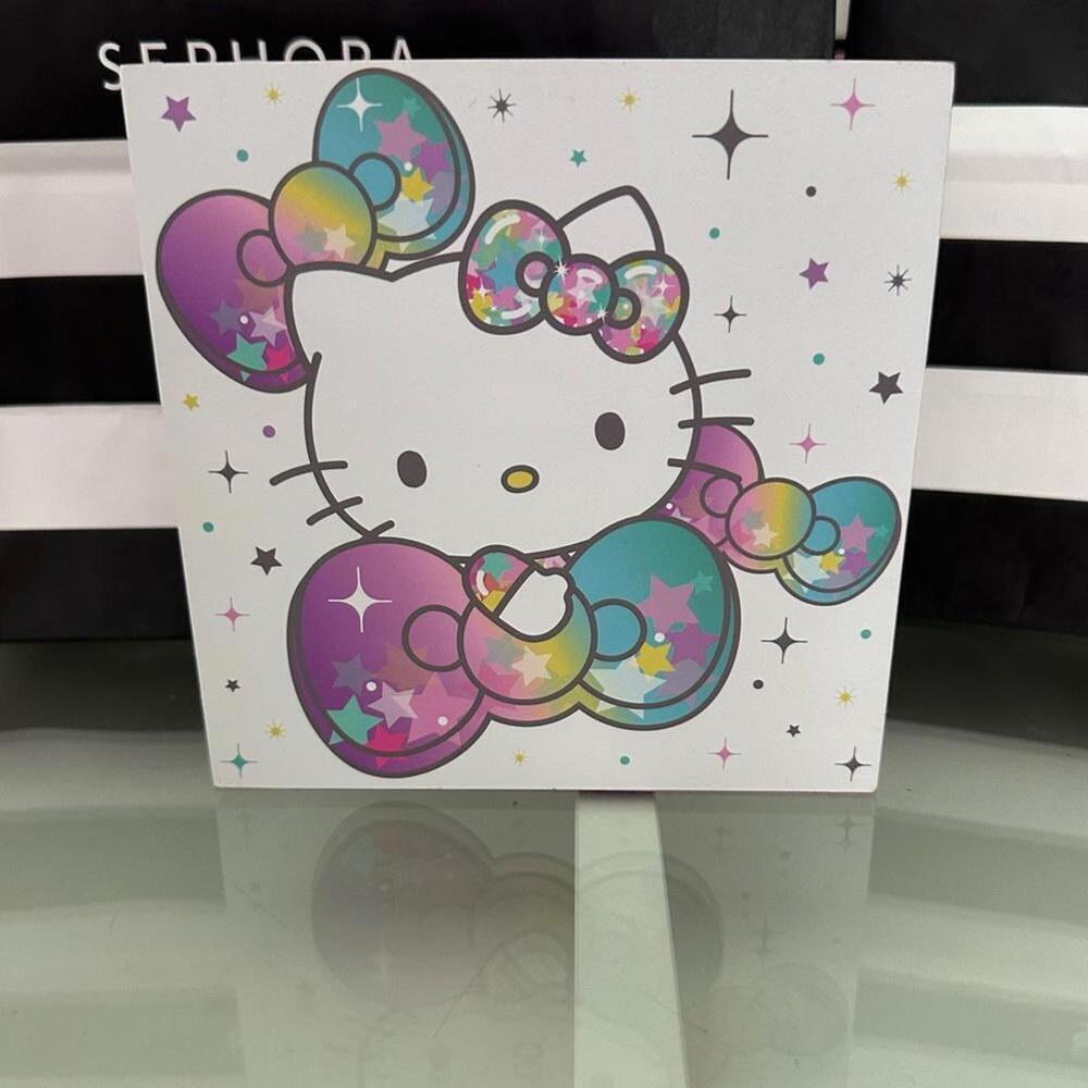 Hello Kitty Bows And Stars Multicolor Wooden Wood Sign